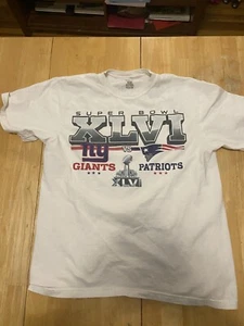 Camiseta Super Bowl XLVI L New York Giants Vs New England Patriots NFL Fútbol - Imagen 1 de 4