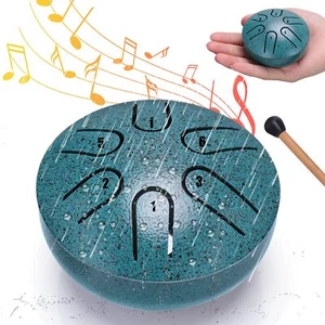 Rain Drum for Outside - 3 Inches 6 Notes Steel Tongue Drum Rain Chime Drum Ra... - Picture 1 of 9