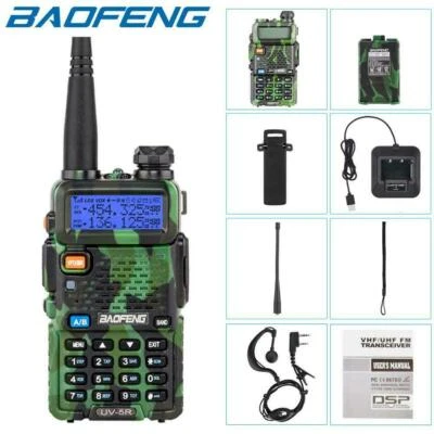 New Baofeng UV-5R USB Two way Radios 5W VHF UHF FM Transceiver Ham Walkie Talkie - Image 1 of 4