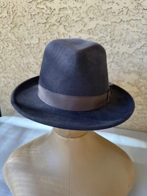 Sombrero Goorin Brothers The Doctor Gris Fedora Mediano 100% Lana Arco Logo EE. UU. Foto 1 de 4