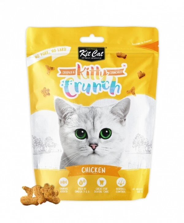 Kit Cat - Kitty Crunch Chicken Flavor Cat Treats 60gm - Crispier & Crunchier - image 1 of 1