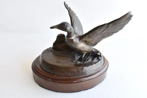 Cindy C. Burleson Vogel Bronzeskulptur 9/75 "Enten" - Bild 1 von 4
