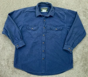 Field Stream Shacket Men's XXL Blue Flannel Chamois Button-Up Workwear - VTG - Picture 1 of 8