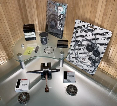 2005-2021 KIT DE RECONSTRUÇÃO DE MOTOR YAMAHA YZ125 / VIRABREQUIM + PISTÃO + JUNTAS + ROLAMENTOS - Imagem 1 de 4