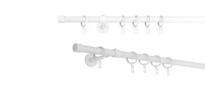 Barra de cortina a medida tubo tapa distancia pared 14cm color: blanco - Imagen 1 de 94