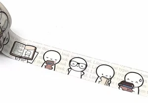 NEW TCMC The Coffee Monsterz Co Book Nerd 1.0 Washi Tape Roll, 2024 Q4 Reprint - Picture 1 of 2