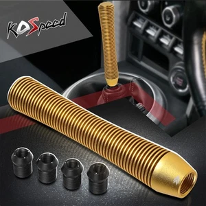 NRG SK-710GD Gold Billet Aluminum Heatsink Long Curvy Cylinder Lever Shift Knob - Bild 1 von 6