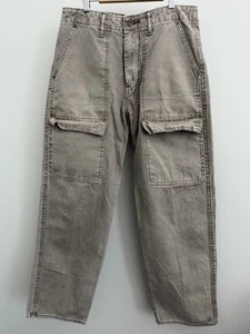 GAP Pants Jean Denim Men 29x30 Baggy Fit Pockets Cargo Utility Work Casual Brown - Picture 1 of 7