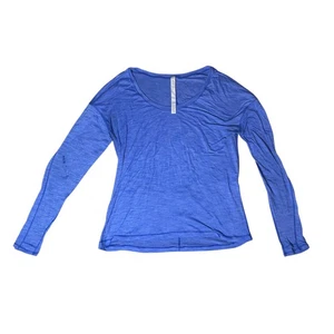 Lululemon Meant to Move Langarmshirt Gr. 10 meliert U-Ausschnitt leicht defekt * - Bild 1 von 11
