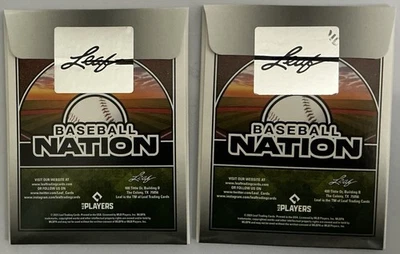 🔥⚾️2 Packs💥2025 Leaf Baseball Nation 1/1 Pre-Production Proof Factory Sealed🔥