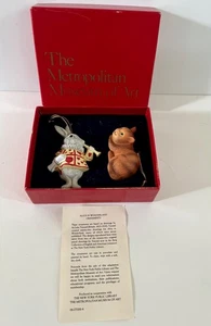 Metropolitan Museum of Art 1992 Alice in Wonderland Rabbit & Cat Ornaments - Picture 1 of 5