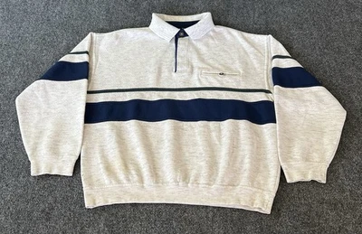 AZ Sport Mens VTG Sweater Sweatshirt Henley Color Block Pullover 90s XL - Image 1 of 4