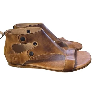 NEW BED STU TAN RUSTIC SOTO LEATHER SANDALS SIZE 7 New In Box Boho Casual - Picture 1 of 8