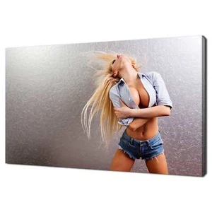 Bellissima donna bionda sexy erotica design moderno arredo casa stampa su tela arte - Foto 1 di 7