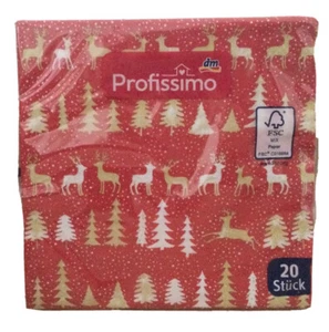20 X Nórdico Servilletas de Navidad ~ Rojo y Blanco Servilletas~ Navidad~ - Imagen 1 de 3