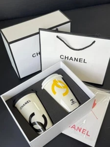 Chanel 2er Set Kaffee Becher Porzellan Mug mit Box wie Neue - Bild 1 von 7