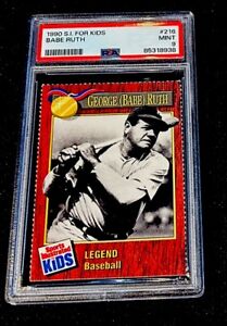 BABE RUTH Rare Yankees MINT Sports Illustrated for Kids SI GEORGE POP 2 PSA 9