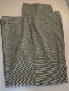 Talbots SIGNATURE HOUNDSTOOTH PRINT PANTS 16 Black & White Womens - Picture 1 of 2