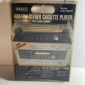 Kraco CAR AM FM Stereo Cassette Equalizer NEW IN BOX KGE-B801B - Foto 1 di 5