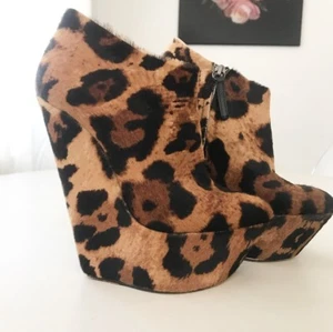 GIUESSEPE ZANOTTI Leopard Platform Ankle Boots 36 - Picture 1 of 4
