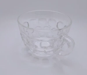 Taza perforadora vintage federal vidrio transparente Yorktown con huella digital repuesto - Imagen 1 de 8