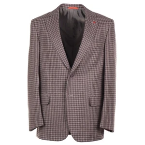 Isaia Extra-Slim Fit Houndstooth Check Wool-Cashmere Sport Coat 44R (Eu 54) NWT - Picture 1 of 10