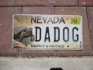 Nevada TURTLE vanity  license plate  #  DADOG