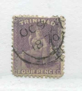 Trinidad 1864 4d pale violet used - Picture 1 of 1