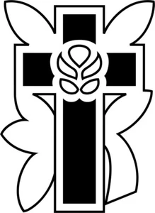 Red Croix Masonic 1 Color Window Wall Vinyl Decal Sticker Printed - Picture 1 of 5