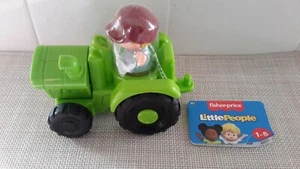 Fisher Price Little People Helpful Harvester Green Tractor Farmer Figure NWT - Picture 1 of 7