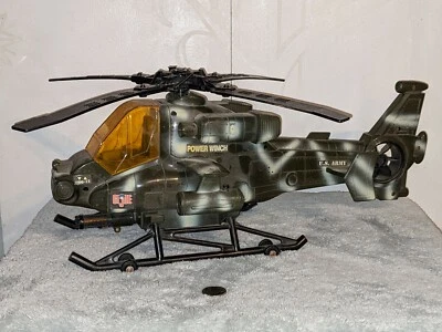 GI Joe 2001 Funrise Hasbro Power Winch Helicóptero Ejército de Estados Unidos 2HQ-12 Funciona Parcialmente Foto 1 de 4