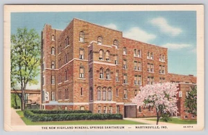Postkarte The New Highland Mineral Springs Sanatorium Martinsville Indiana USA - Bild 1 von 3