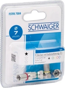 SCHWAIGER Screw-On F Connector, 4-Piece Set (7 mm) - NEW. - Picture 1 of 2
