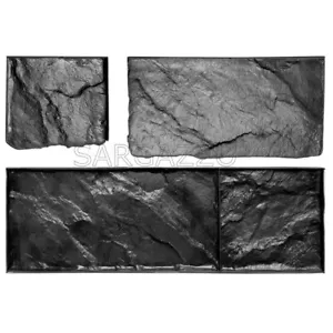 3pcs SET BROOK STONE №2 Concrete stamp RUBBER texture mat Imprint printing - Picture 1 of 8