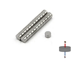 100x Strong 4mm x 2mm N45 Neodymium Rare Earth Disc Magnet Fridge, Craft, Doll - Picture 1 of 4