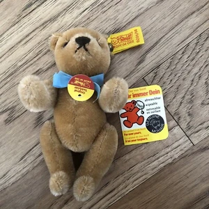 Vintage Original Steiff Teddybär Mohair hellbraun Miniatur 5 1/2" 0201/14 - Bild 1 von 8