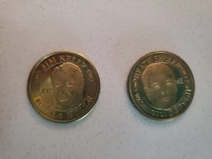 Jim Kelly Heath Shuler Pinnacle Mint Quarter Back Club Limited Edition Coins - Picture 1 of 5