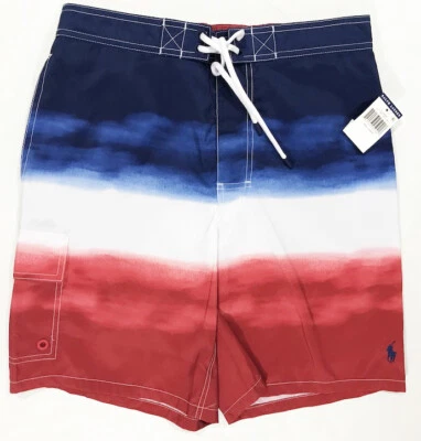 Traje de baño para hombre Ralph Lauren America rojo blanco azul M mediano nuevo con etiquetas NUEVO Foto 1 de 4