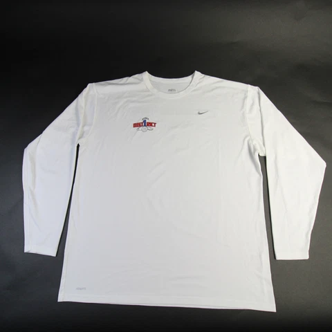 Kansas Jayhawks Nike Dri-Fit Long Sleeve Shirt Men's White Used Cover