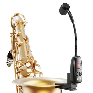 Saxophone Mic Wireless Microphone System Clip on Musical Instruments Trumpet - Picture 1 of 12