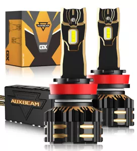 AUXBEAM GX CANBUS H11 LED Headlight Bulbs Low Beam Kit 6500K White 120W 25000LM - Picture 1 of 12
