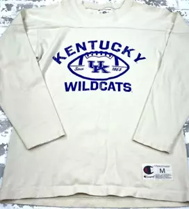 Kentucky Wildcats Shirt Men Medium White Tee Heavy Cotton Retro Throwback Y2K - Picture 1 of 9