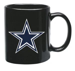 Brand NEW - NFL Licensed Dallas Cowboys Ceramic Black Coffee Cup Mug  - Picture 1 of 1