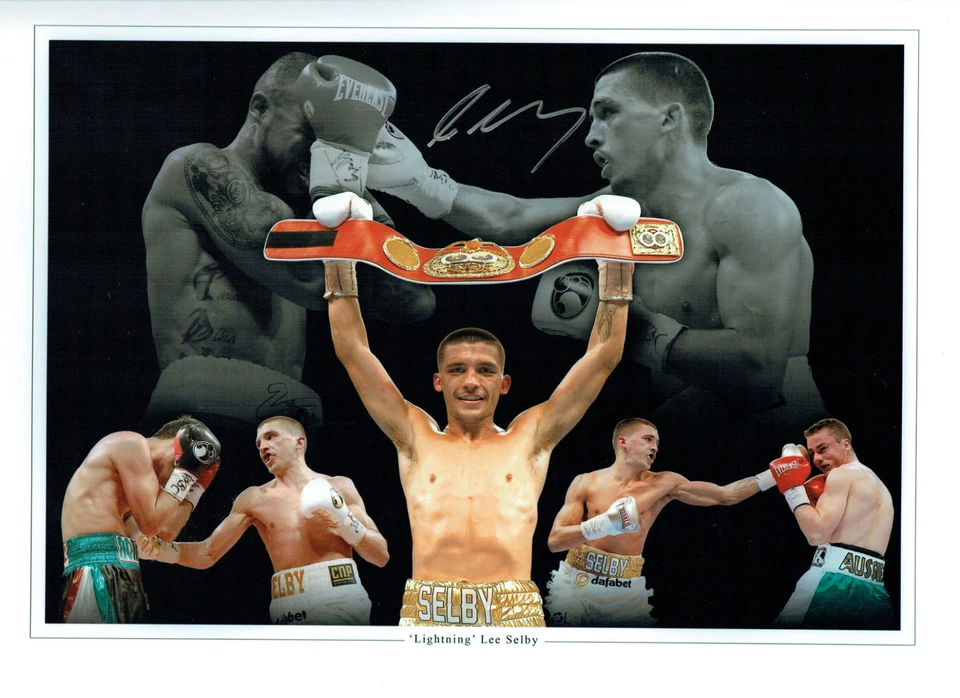 Lee SELBY Signed Autograph Boxer 16x12 Montage Photo + Dealer COA - Image 1 of 1