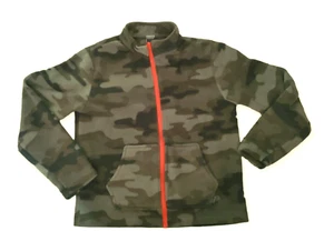 Eddie Bauer Fleece Jacket Camouflage w/ Orange Zipper Pockets Boys Size M 10/12 - Picture 1 of 4