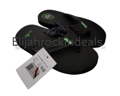 NUEVA CHANCLA LIL NIÑOS NIÑOS SANUK ROOTBEER ACOGEDORA NEGRA CLARA TALLA 11-12  Foto 1 de 4