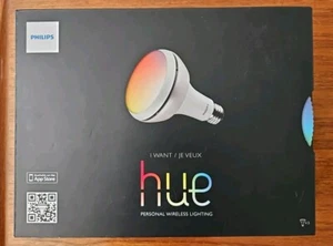 Philips Hue E26 Flood BR30 LED Smart Bulb Starter Kit (3 Bulbs + 1 Bridge) NEW - Picture 1 of 5