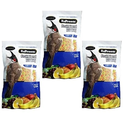 Zupreem Fruitblend Bird Food Parrot Natural Fruit Flavor Smart Fun Small Pellets