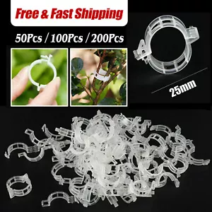 25mm 50/100/200Pcs Garden plant Support Clips Tomato and veggie Trellis Twine - Picture 1 of 15