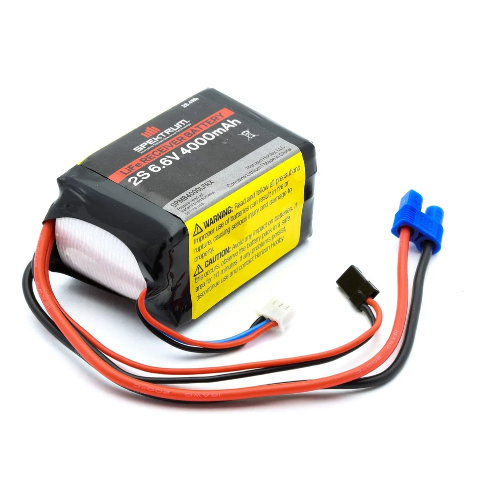 Spektrum 4000mAh 2S 6.6V Li-Fe Receiver Battery - Image 1 of 1